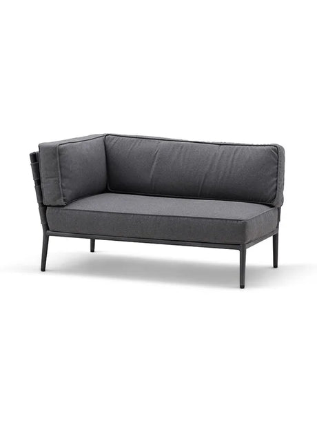 Conic 2 pers. Modulsofa, højre inkl. hyndesæt fra Cane-line - Grey - Jacobsen Plus