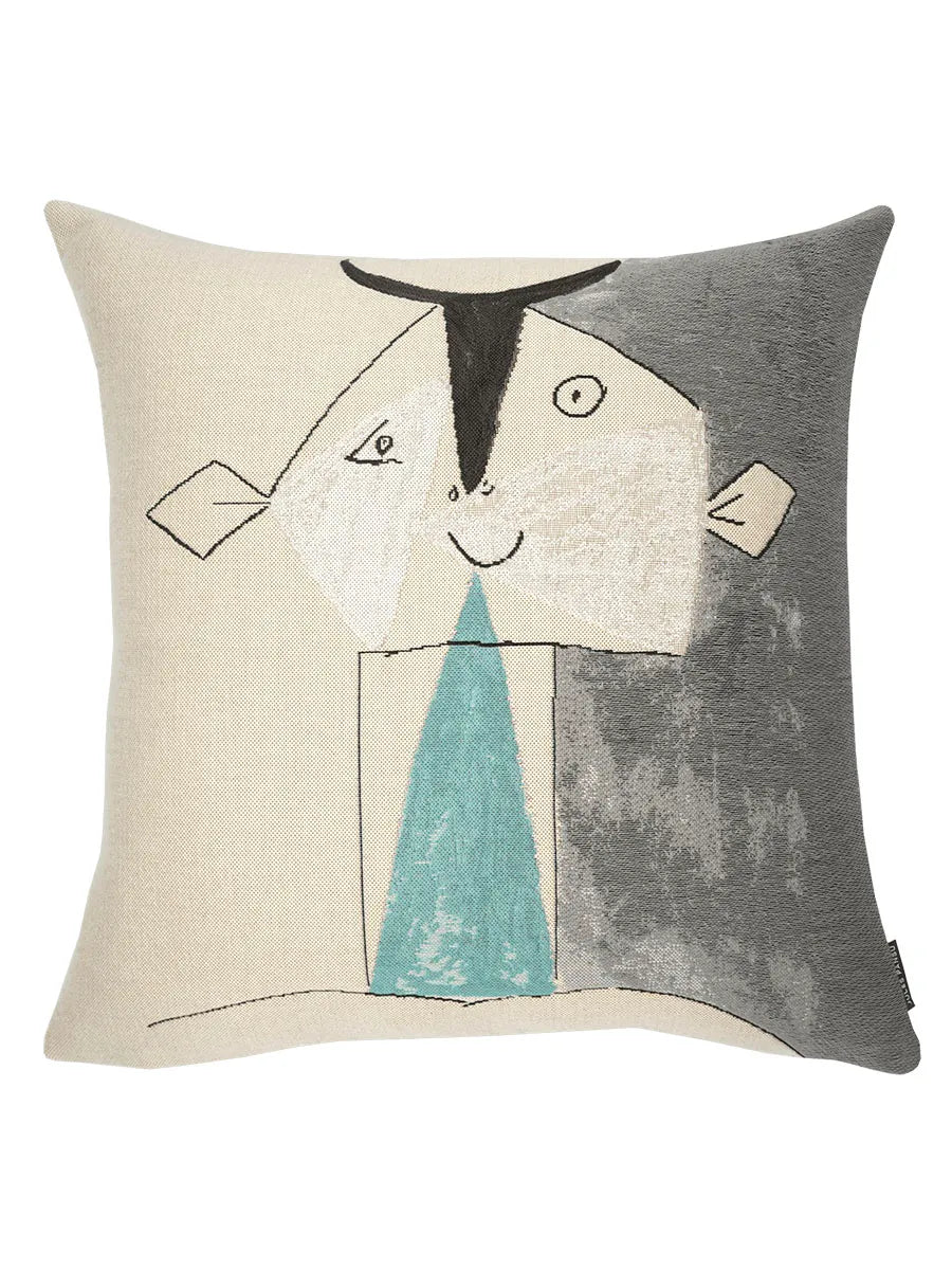 Picasso Tete de Faune Sur Fond Gris Argent Pude fra Poulin Design - 1 - Jacobsen Plus