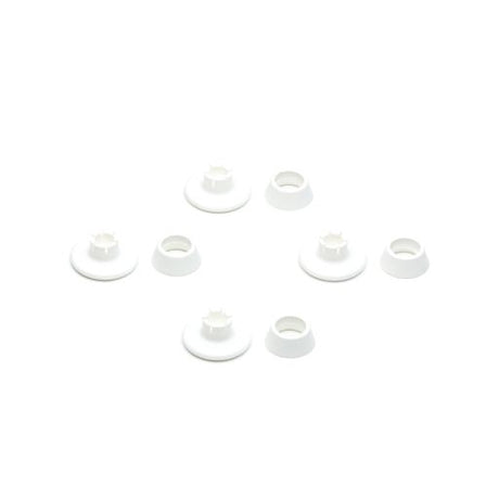 Ben dup til Eames stole, 4 stk. - Til DSR-DAR, hvid plast - Jacobsen Plus