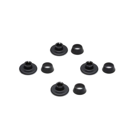 Ben dup til Eames stole, 4 stk. - Til DSR-DAR, sort plast - Jacobsen Plus