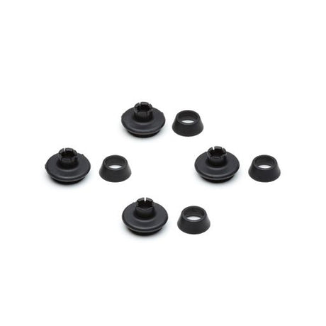 Ben dup til Eames stole, 4 stk. - Til DSR-DAR, sort plast, sort filt - Jacobsen Plus