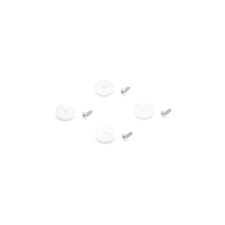 Ben dup til Eames stole, 4 stk. - Til DSW-DAW, hvid plast - Jacobsen Plus