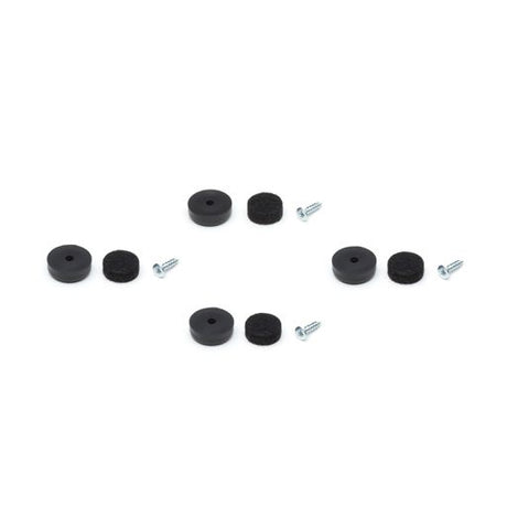 Ben dup til Eames stole, 4 stk. - Til DSW-DAW, sort plast, sort filt - Jacobsen Plus