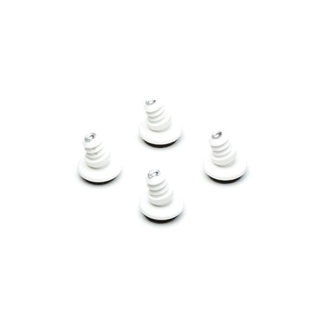 Ben dup til Eames stole, 4 stk. - Til DSX, hvid plast, sort filt - Jacobsen Plus