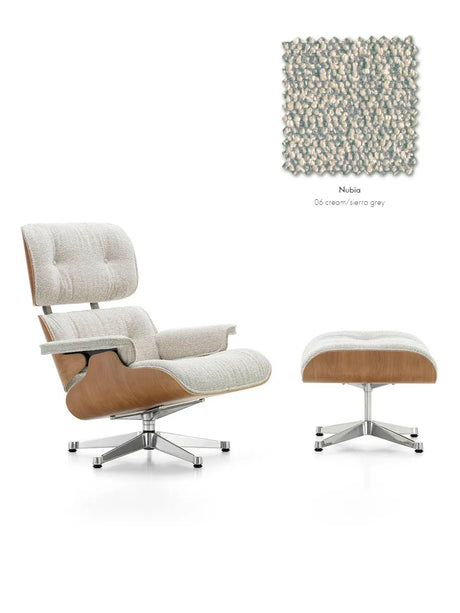 Eames Lounge Chair inkl. Fodskammel, valnød/Nubia fra Vitra - Cream - Sierra Grey - Jacobsen Plus