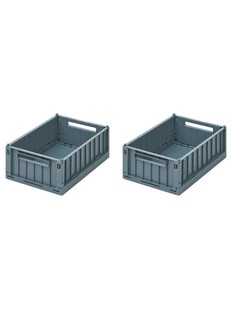 Weston Storage Box, Whale Blue fra Liewood - Small - 2 stk. - Jacobsen Plus