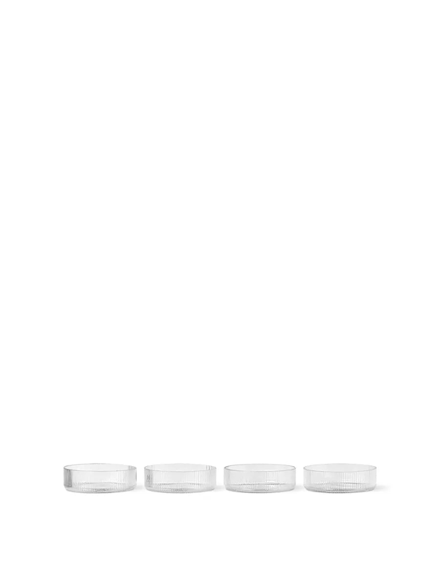 Ripple Serving Bowls Clear, sæt á 4 fra Ferm Living - 3 - Jacobsen Plus