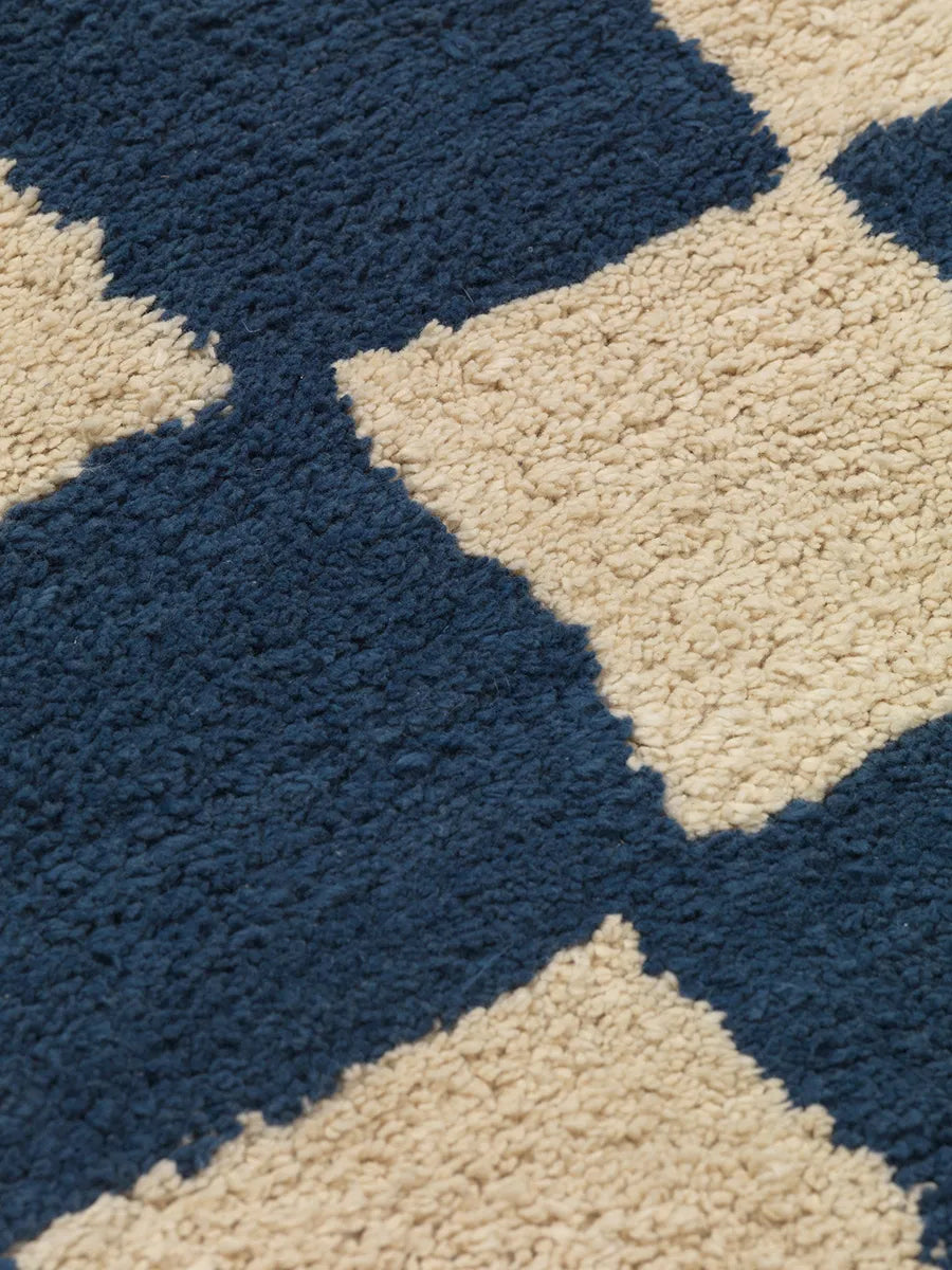 Mara Washable Rug 90 x 150 cm, deep blue fra Ferm Living - 3 - Jacobsen Plus