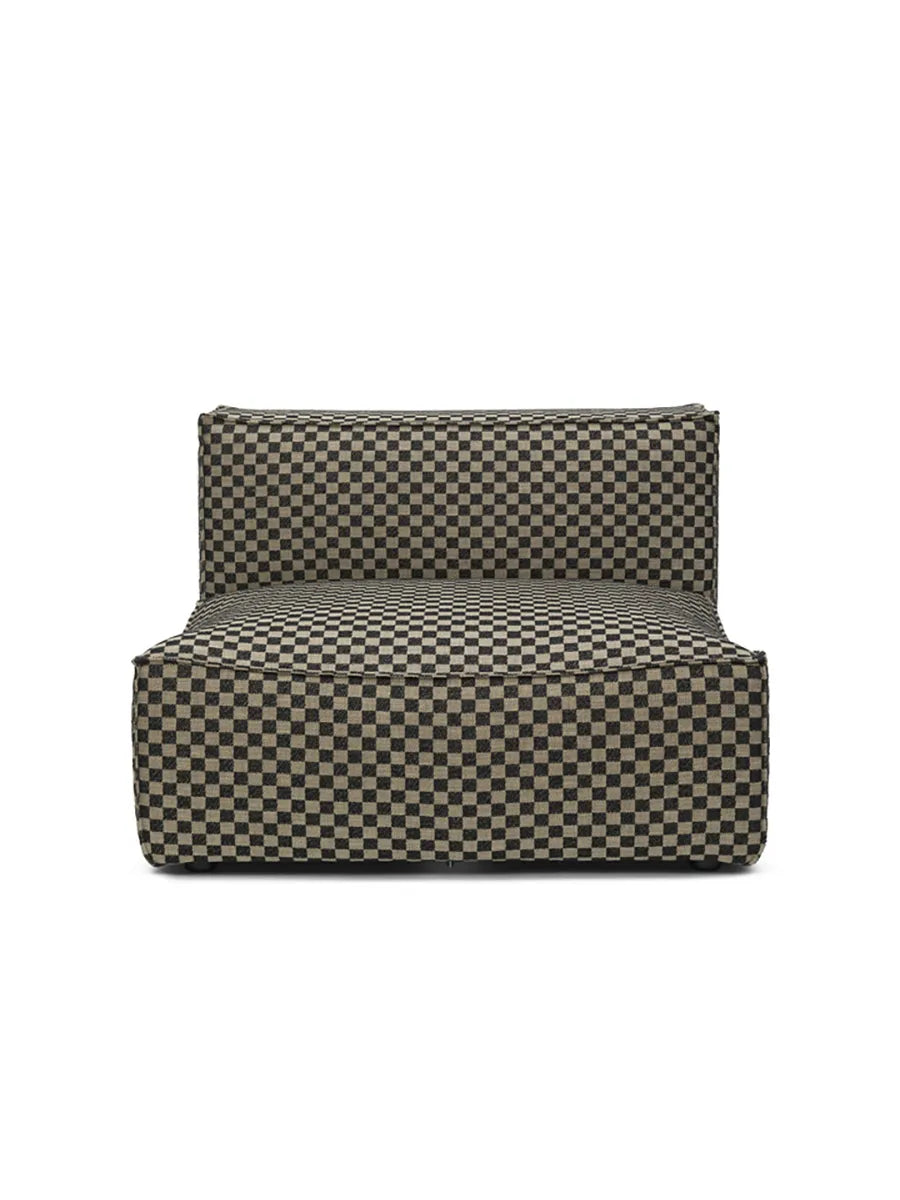 Catena Sofa Center L100 Check, sand/black fra Ferm Living