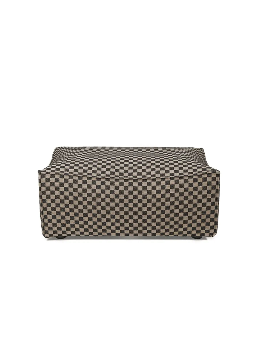 Catena Pouf L501 Check, sand/black fra Ferm Living - 1 - Jacobsen Plus