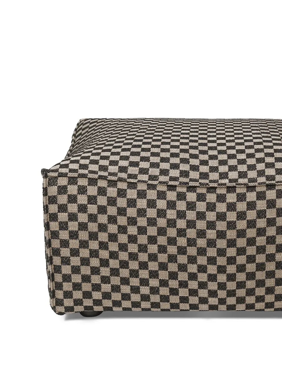 Catena Pouf L501 Check, sand/black fra Ferm Living