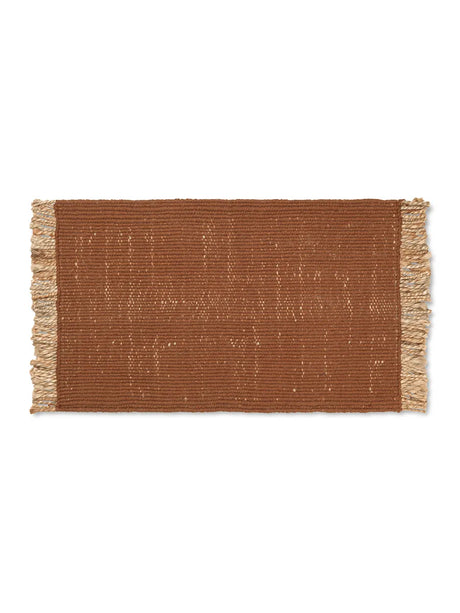 Block Mat fra Ferm Living - Dark Brick-Natural - Jacobsen Plus