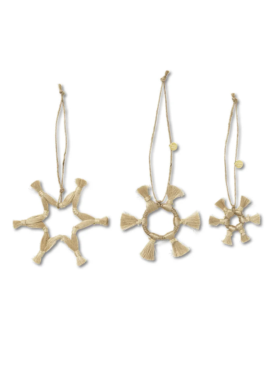 Jute Stars, sæt á 3 stk. fra Ferm Living - 1 - Jacobsen Plus