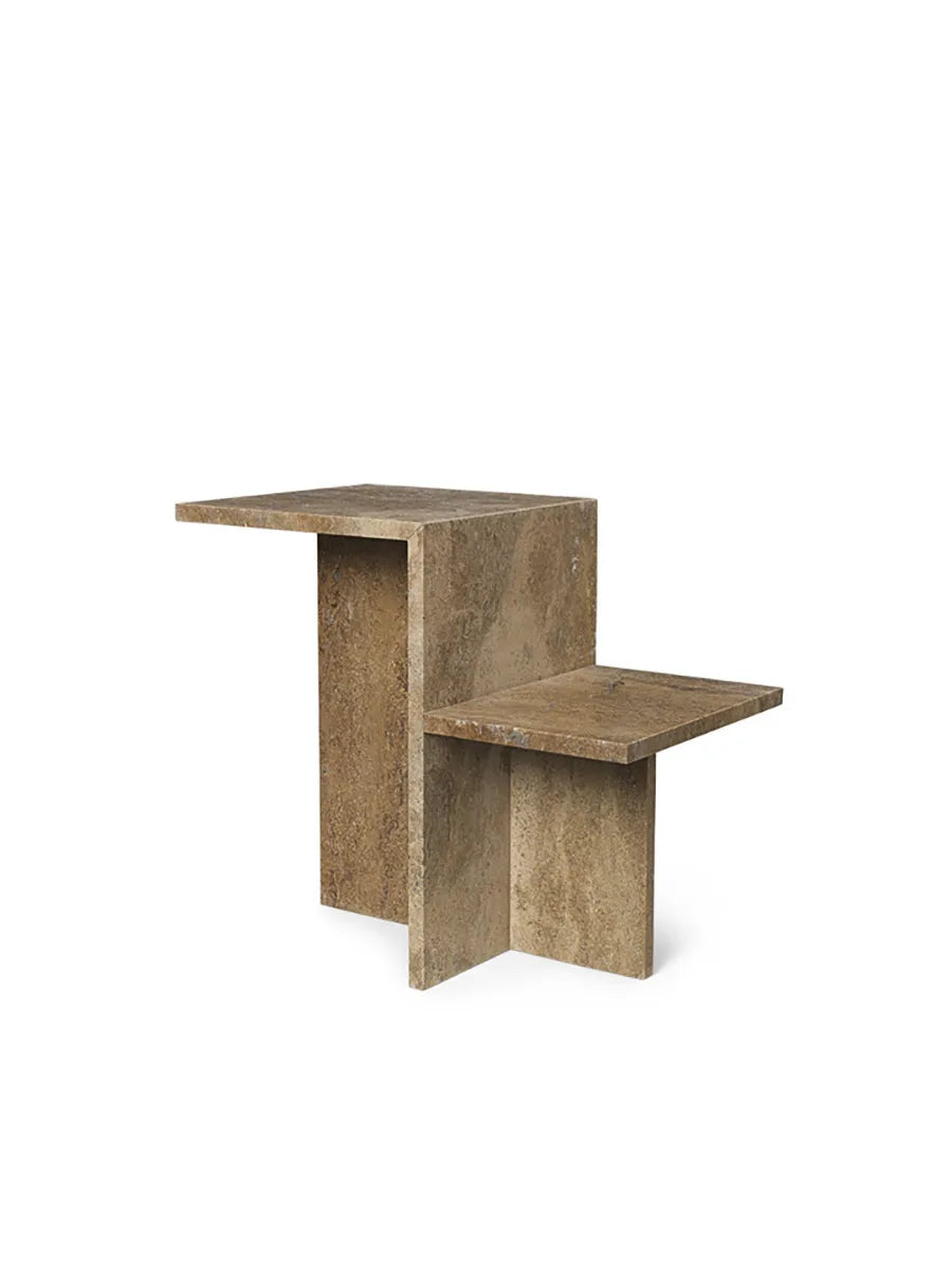 Distinct Side Table, Dark Brown Travertine fra Ferm Living - 1 - Jacobsen Plus