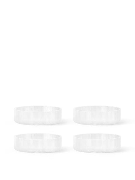 Ripple Serving Bowls Frosted, sæt á 4 fra Ferm Living - 1 - Jacobsen Plus