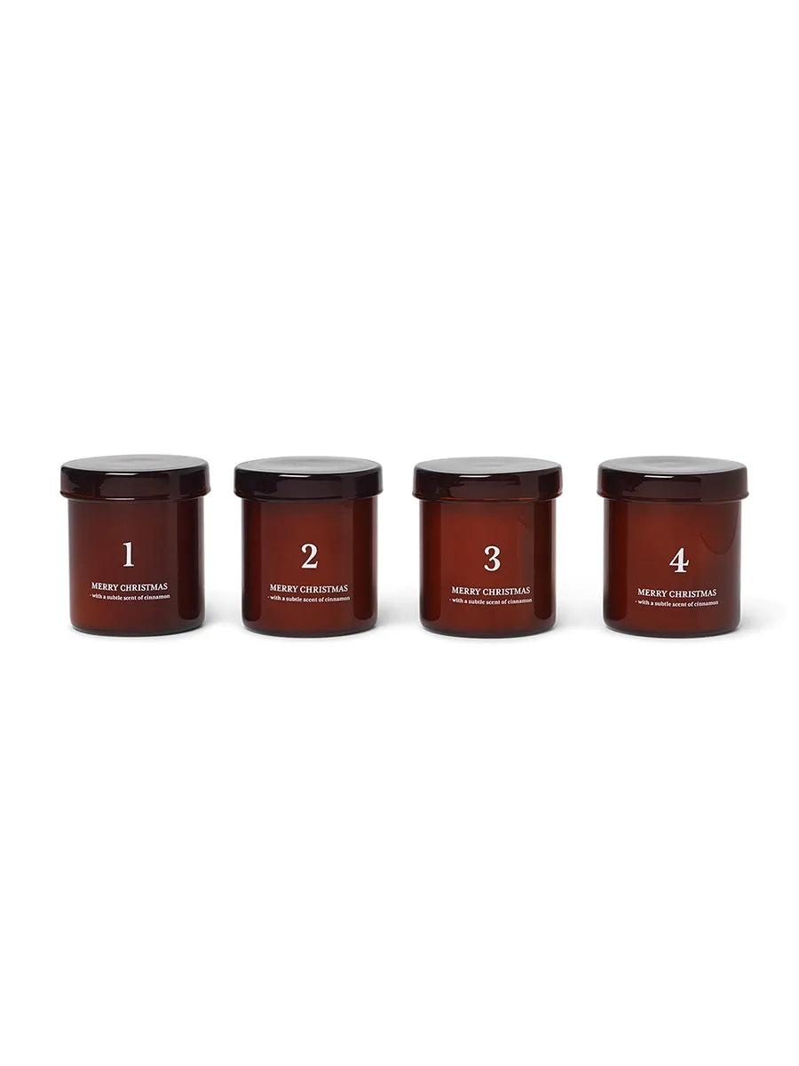 Scented Advent Candles fra Ferm Living - Red brown - Jacobsen Plus