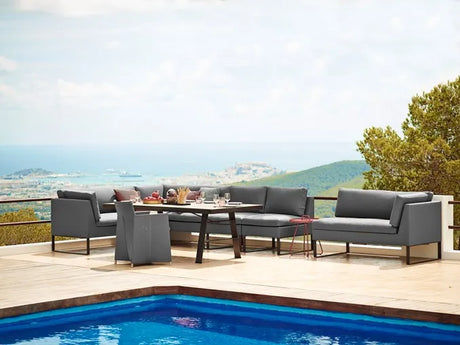 Flex 2 pers. Modulsofa inkl. Sunbrella Hynde, højre fra Cane-line - 2 - Jacobsen Plus