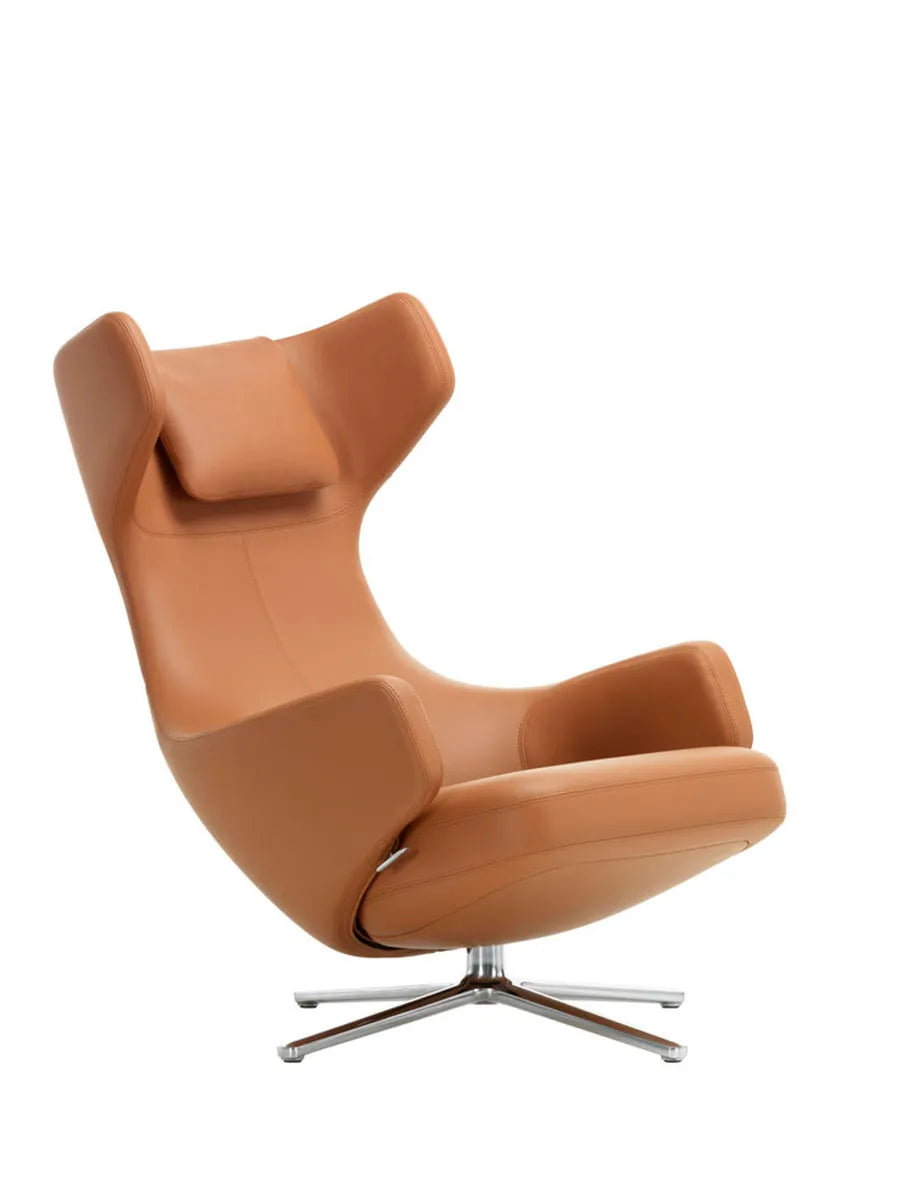 Grand Repos Lænestol inkl. Fodskammel, cognac (Premium Læder) fra Vitra - 4 - Jacobsen Plus