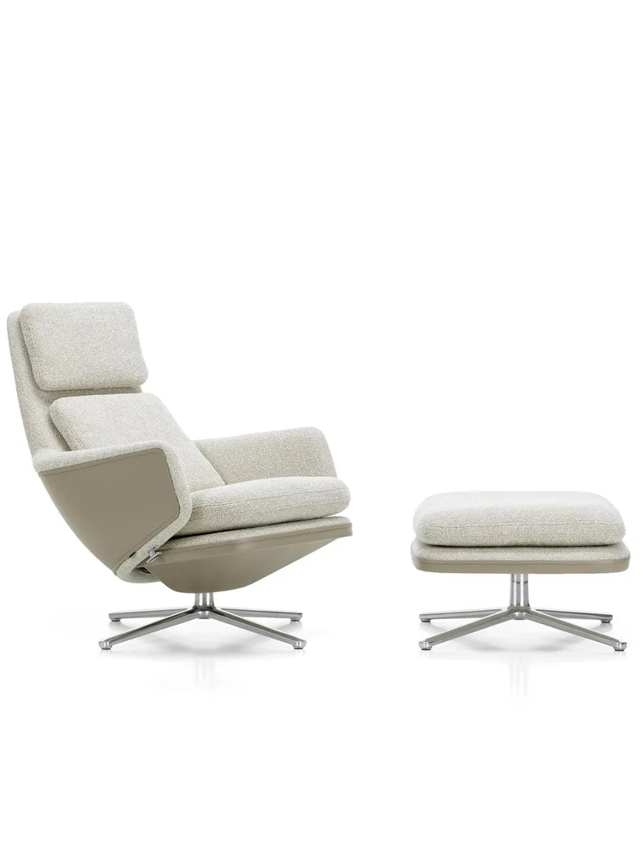 Grand Relax Lænestol inkl. Fodskammel, grey/beige fra Vitra - 1 - Jacobsen Plus