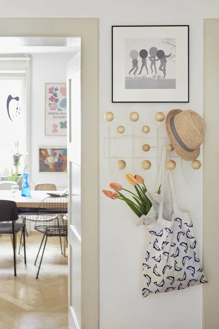 Hang It All, White/Pine fra Vitra