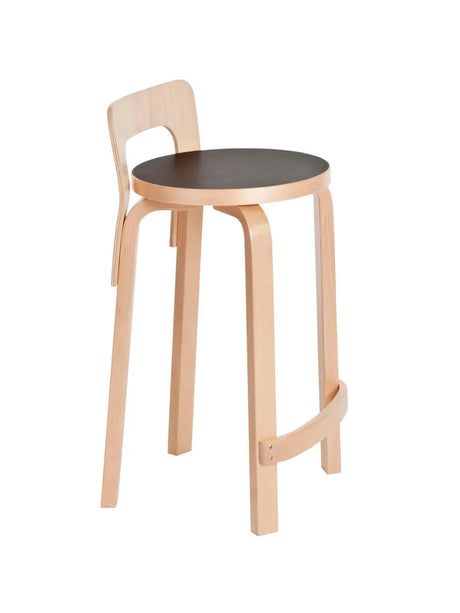 High Chair K65 fra Artek - Sort linoleum - Jacobsen Plus