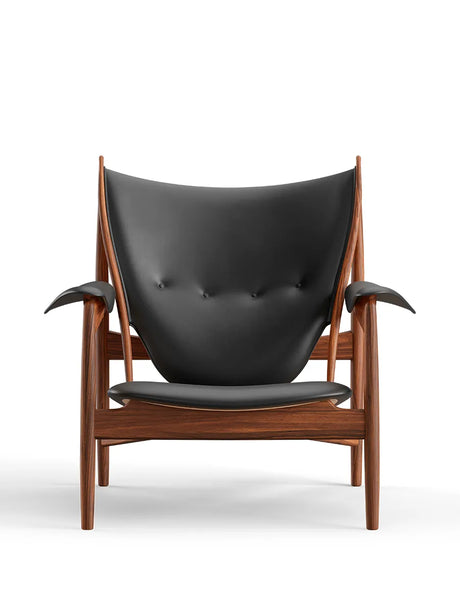 Høvdingestol af Finn Juhl - Lædergruppe 2 / Valnød - Jacobsen Plus