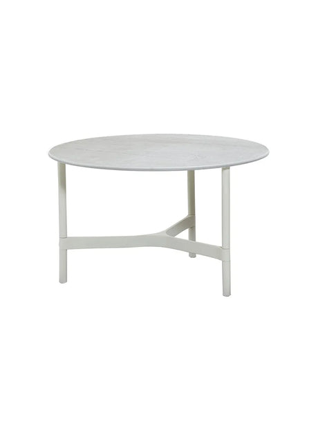 Twist Sofabord, medium fra Cane-line - White / Grey (keramik) - Jacobsen Plus