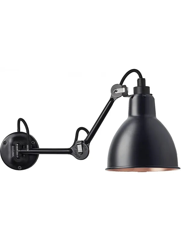 Nr. 204 væglampe fra Lampe Gras - Sort-kobber inderside - Jacobsen Plus