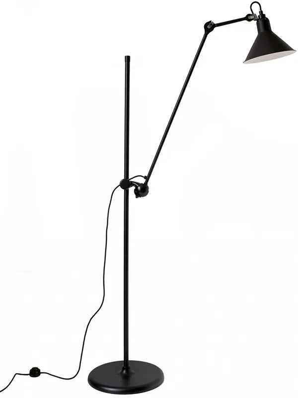 Nr. 215 gulvlampe fra Lampe Gras - Sort stel / Sort - Jacobsen Plus