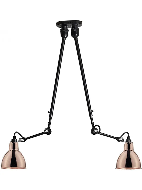 Nr. 302 dobbelt loftlampe fra Lampe Gras - Kobber - Jacobsen Plus