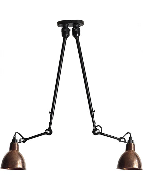 Nr. 302 dobbelt loftlampe fra Lampe Gras - Rå kobber - Jacobsen Plus