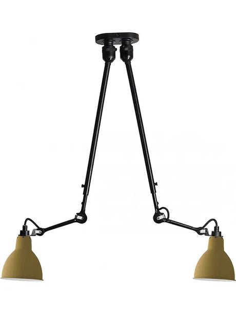 Nr. 302 dobbelt loftlampe fra Lampe Gras - Gul - Jacobsen Plus