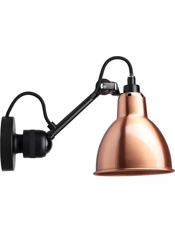 Nr. 304 væglampe fra Lampe Gras - Sort stel / Kobber - Jacobsen Plus