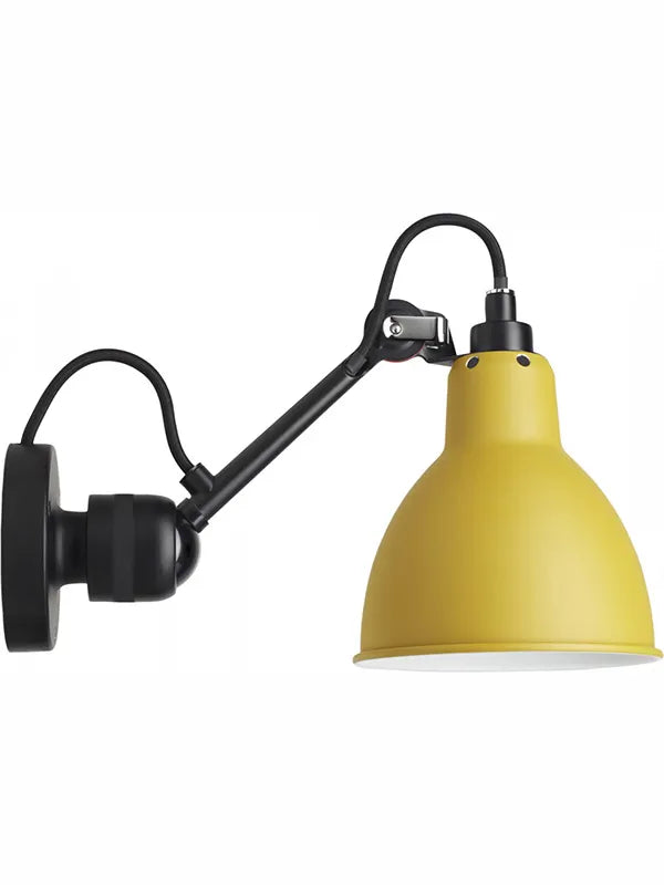 Nr. 304 væglampe fra Lampe Gras - Sort stel / Gul - Jacobsen Plus