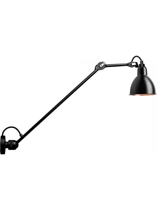 Nr. 304 L60 væglampe fra Lampe Gras - Sort stel / Sort-kobber inderside - Jacobsen Plus