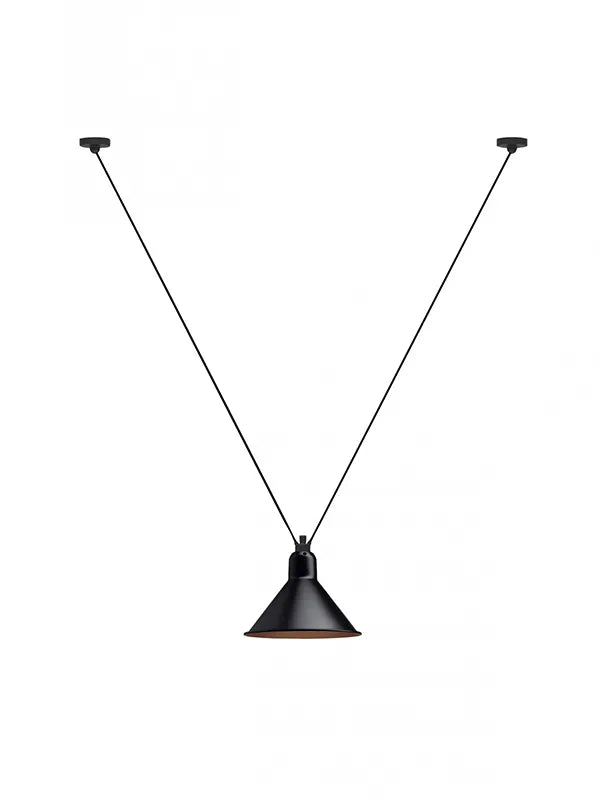 Nr. 323L Loftlampe fra Lampe Gras - Sort-kobber inderside - Jacobsen Plus