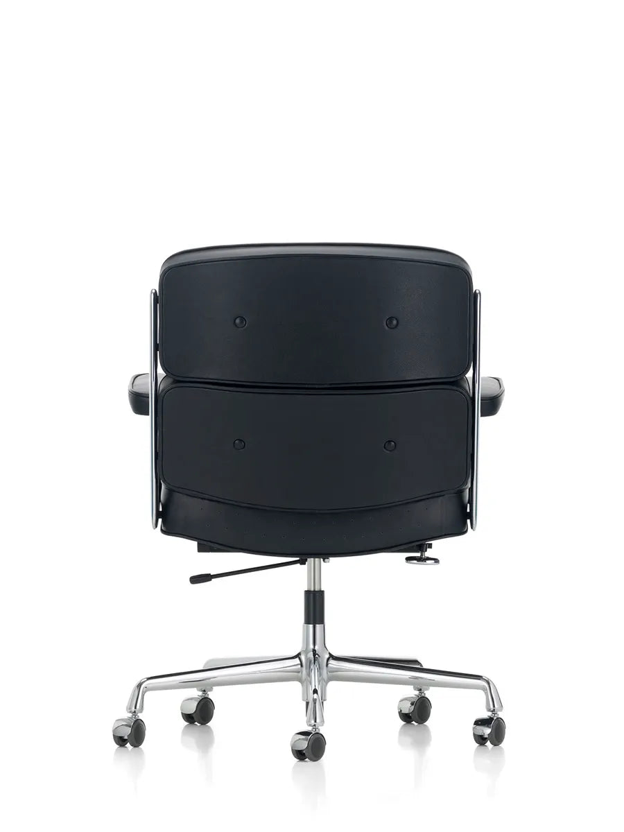 Lobby Chair ES 104 kontorstol, sort læder fra Vitra