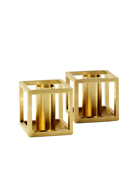 Kubus Micro lysestager, guldbelagt fra Audo Copenhagen - 1 - Jacobsen Plus