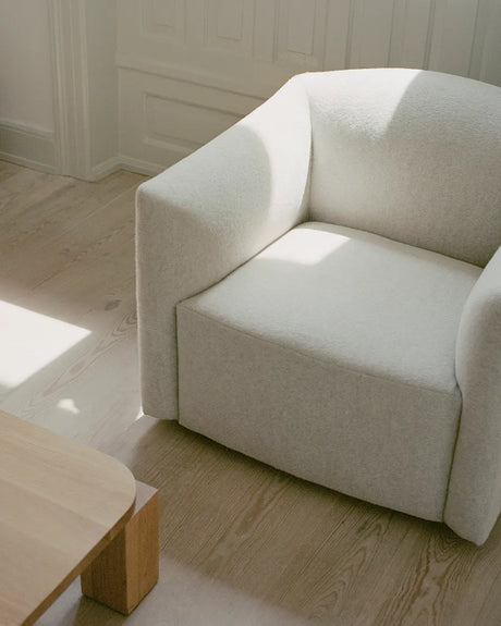 Shore Lounge Chair Extended Base, quill fra New Works - 2 - Jacobsen Plus