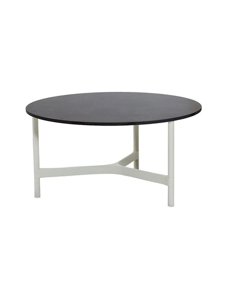 Twist Sofabord, large fra Cane-line - White / Dark grey (kompaktlaminat) - Jacobsen Plus