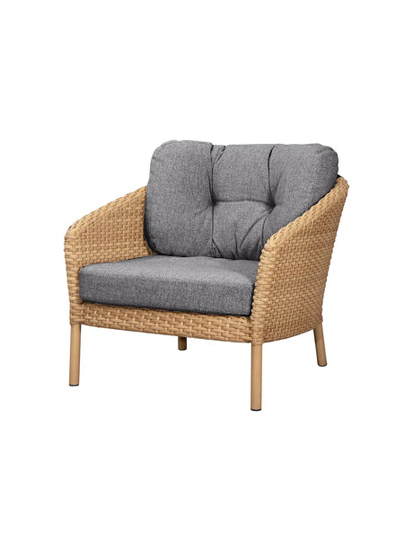 Ocean Large Loungestol, flat weave fra Cane-line - Dark Grey - Jacobsen Plus