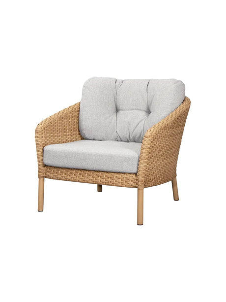 Ocean Large Loungestol, flat weave fra Cane-line - Light brown - Jacobsen Plus