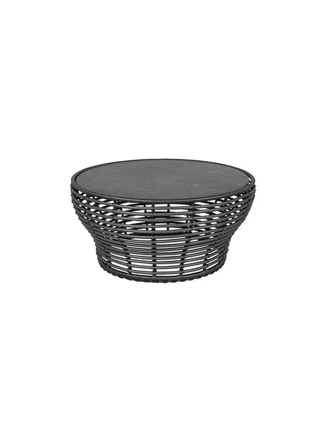 Basket Sofabord fra Cane-line - Stor - H45 x Ø95 cm / Graphite-Fossil Black - Jacobsen Plus