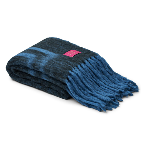 Weekend Plaid,  raven & dazzling blue fra Bongusta - 1 - Jacobsen Plus