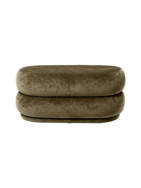 Pouf Oval, faded velvet fra Ferm Living - Forest - Jacobsen Plus
