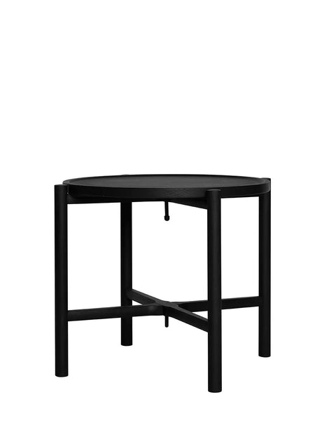 PP35 Bakkebord af Hans J. Wegner - Sort lak (med årestruktur) / Eg - Jacobsen Plus