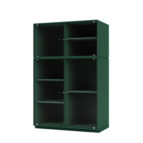 Ripple III Vitrineskab, inkl. sokkel fra Montana - Pine / Sokkel 3 cm - Jacobsen Plus