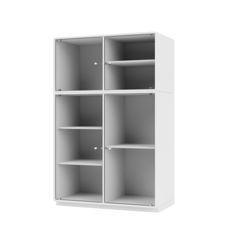 Ripple III Vitrineskab, inkl. sokkel fra Montana - Snow / Sokkel 3 cm - Jacobsen Plus