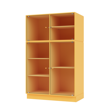 Ripple III Vitrineskab, inkl. sokkel fra Montana - Acacia / Sokkel 7 cm - Jacobsen Plus