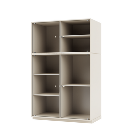 Ripple III Vitrineskab, inkl. sokkel fra Montana - Oat / Sokkel 3 cm - Jacobsen Plus